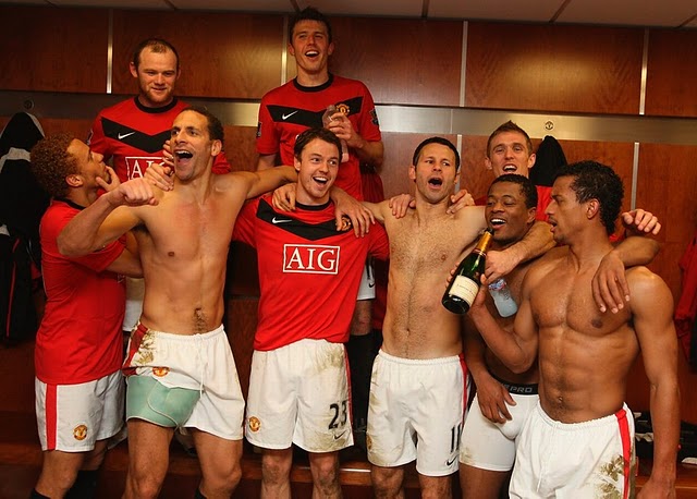 Nani's sixpack Patrice Evra's bulge Wes Brown sucking his finger whilst 